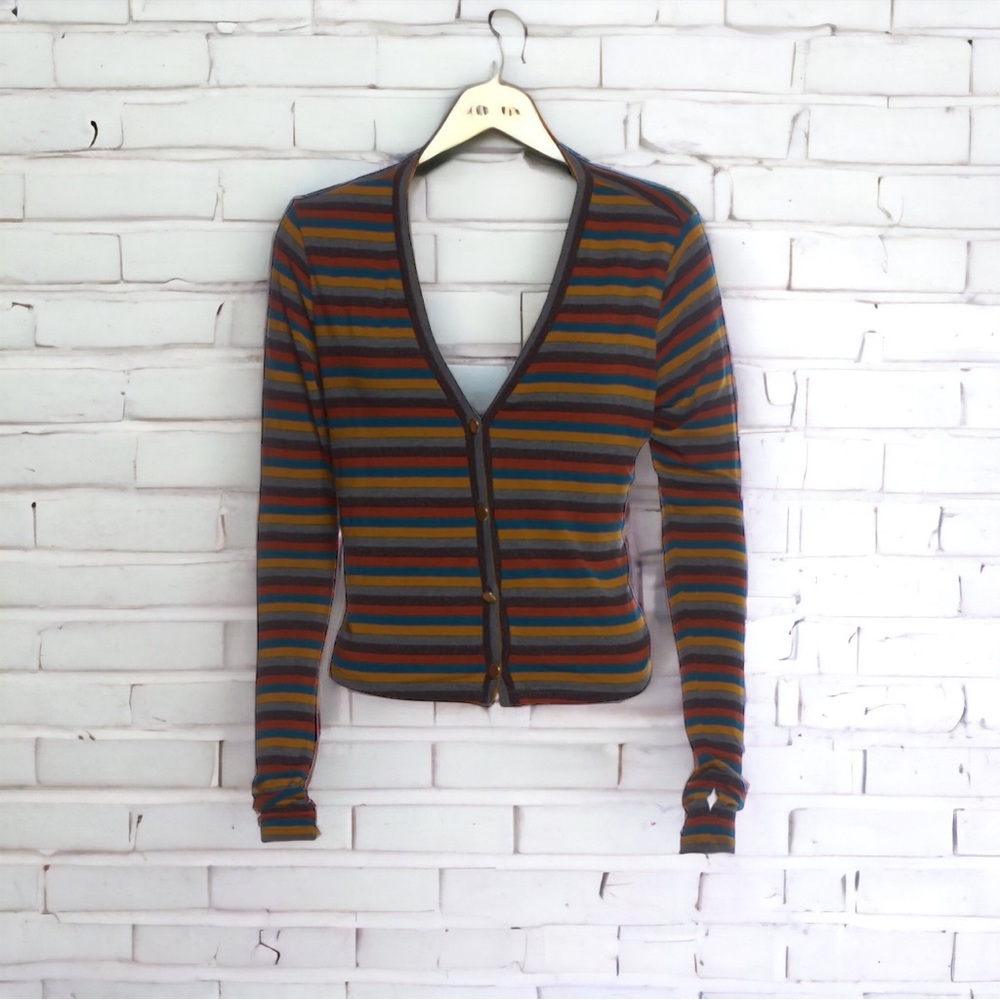 Sandro Striped Cardigan Size Large